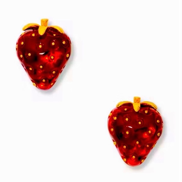 kate spade Jewelry - Kate Spade 🍓 Strawberry Stud Earrings NEW
